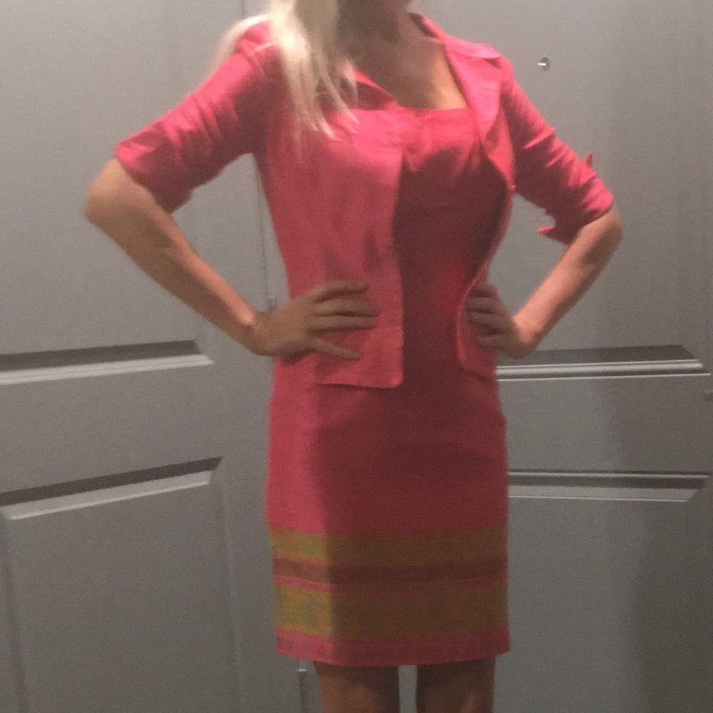 GEORGIOU Designer Dress and Matching Jacket.